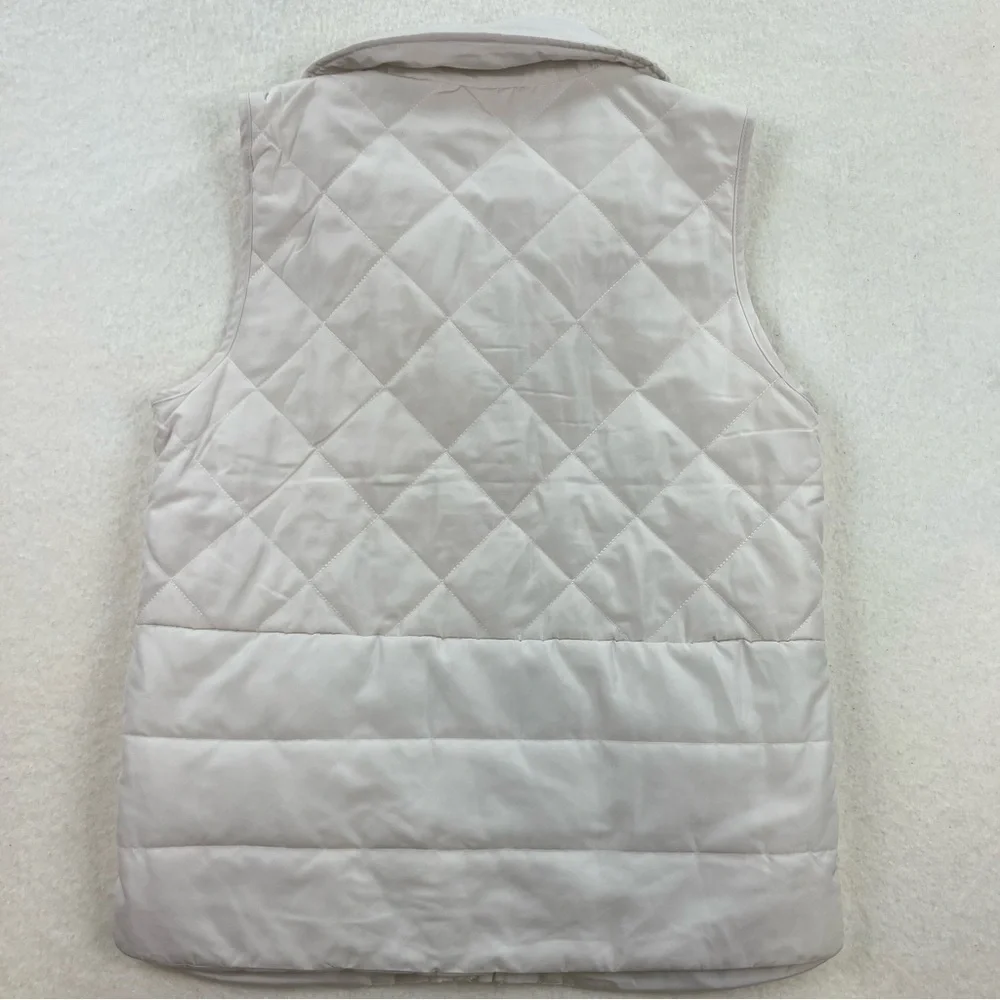 NWT Stoosh White Quilted Puffer Vest Size Medium